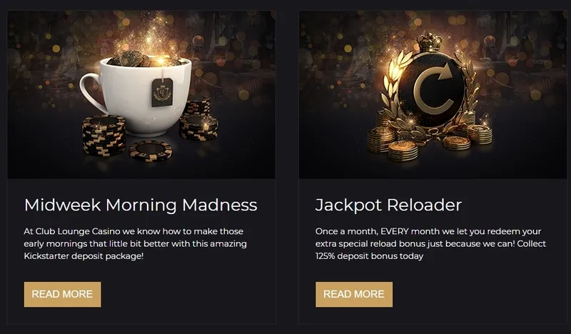 All Club Lounge Casino bonuses and promotions