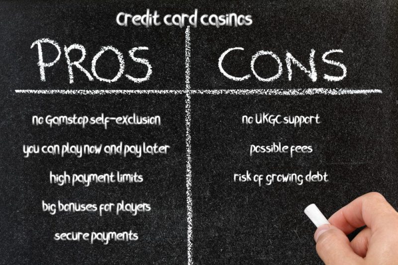 pros and cons credit card casino